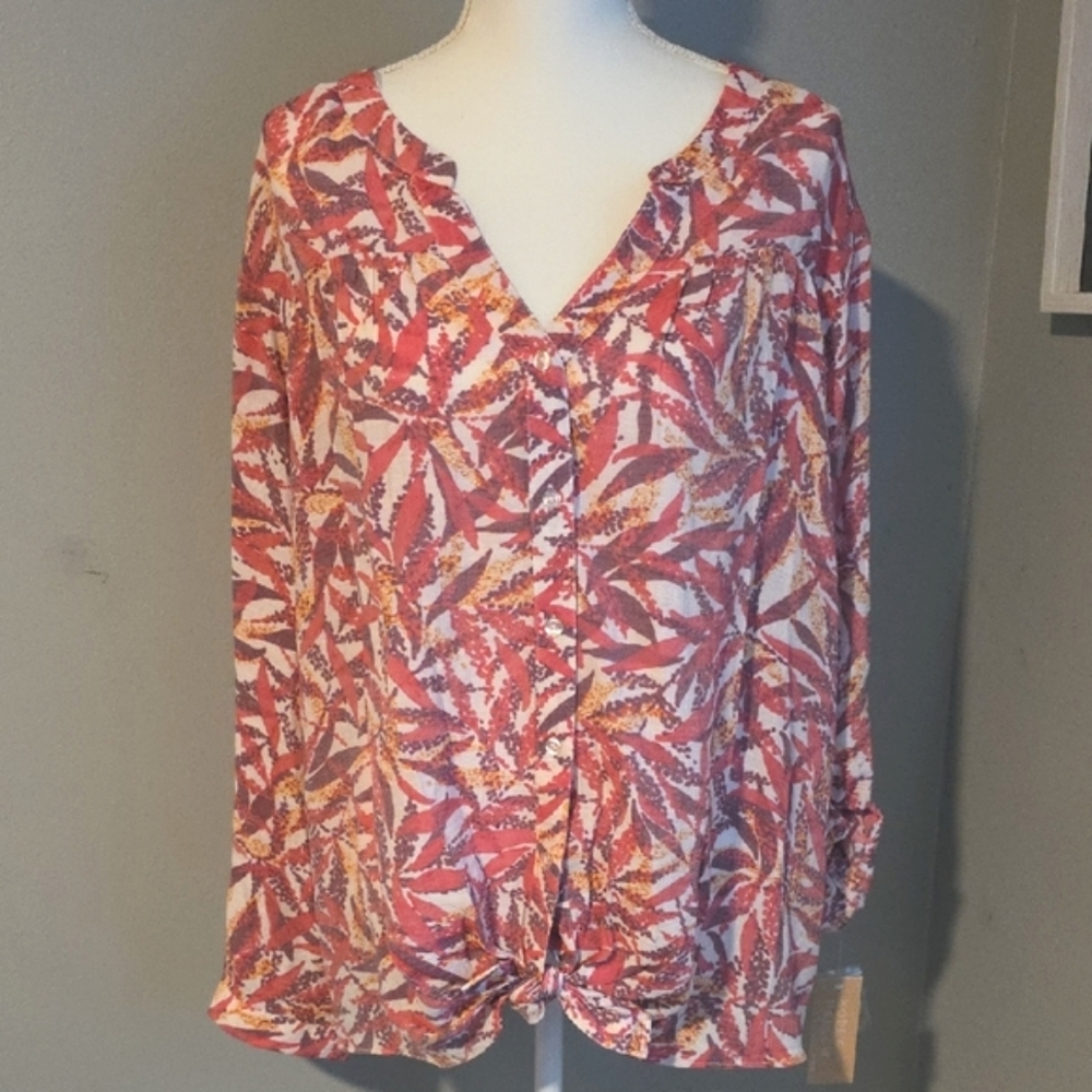 Hope & Harlow Long Sleeve Blouse NWT Size 2X